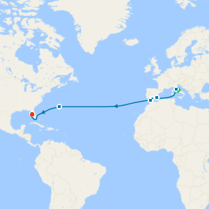 Transatlantic with Rome and Tampa Stays