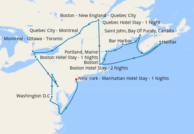 Cruise Itinerary Map