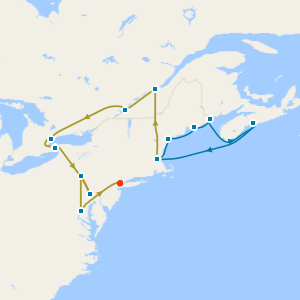 Patriot Trails Coach Tour with Canada & New England Cruise