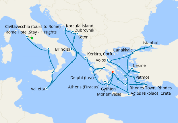 Cruise Itinerary Map