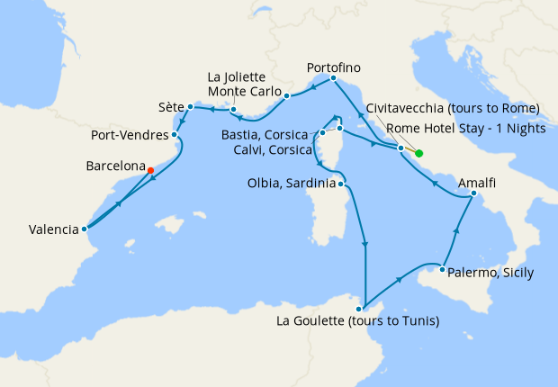 Cruise Itinerary Map