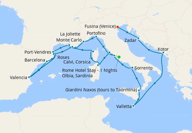 Cruise Itinerary Map
