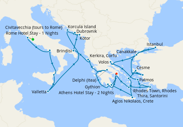 Cruise Itinerary Map