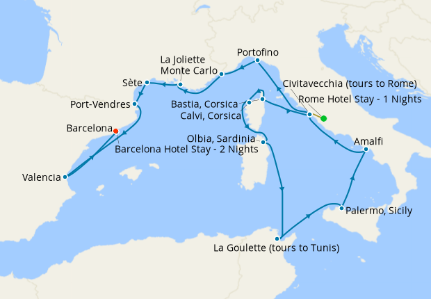 Cruise Itinerary Map