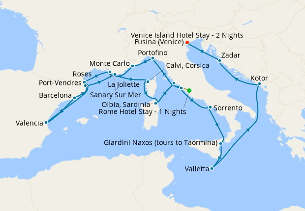Cruise Itinerary Map