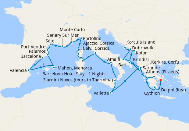 Cruise Itinerary Map