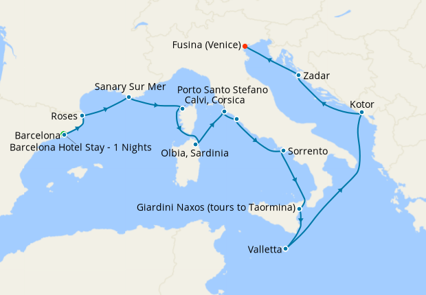 Cruise Itinerary Map