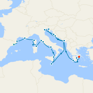 Mediterranean Mosaic: Spain, France, Italy & Greece from Barcelona with 1nt Stay