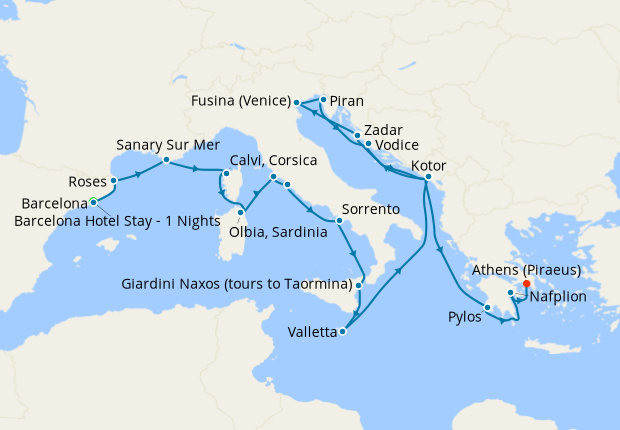 Cruise Itinerary Map