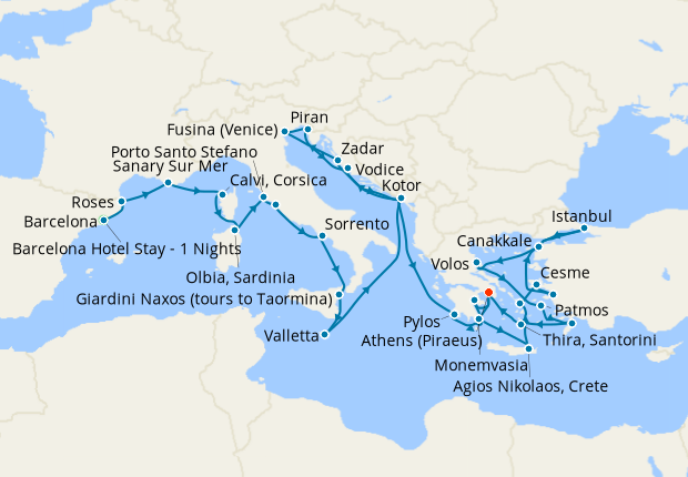Cruise Itinerary Map