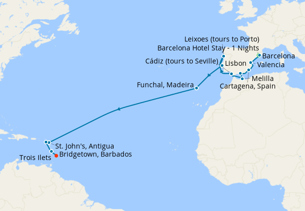 Cruise Itinerary Map