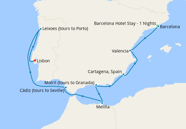 Cruise Itinerary Map