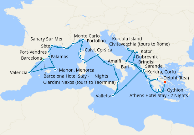 Cruise Itinerary Map