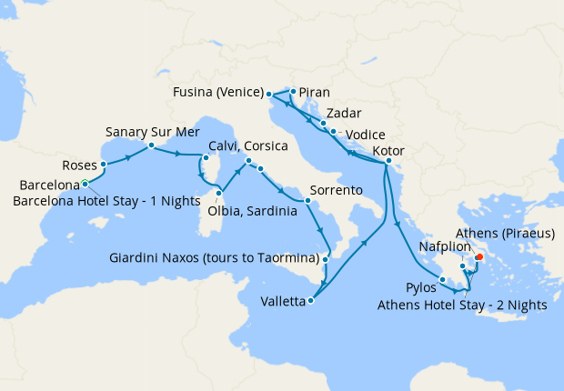 Cruise Itinerary Map