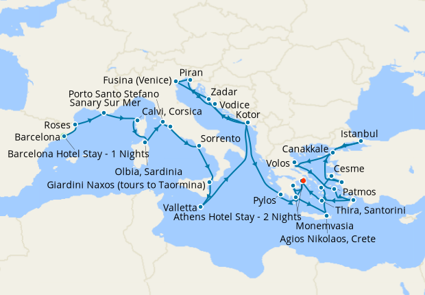 Cruise Itinerary Map