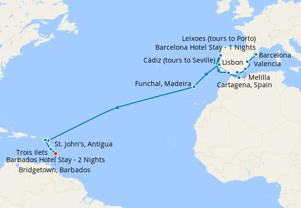 Cruise Itinerary Map