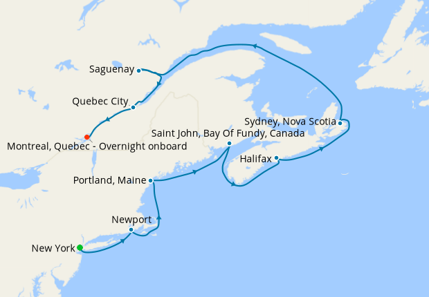Cruise Itinerary Map