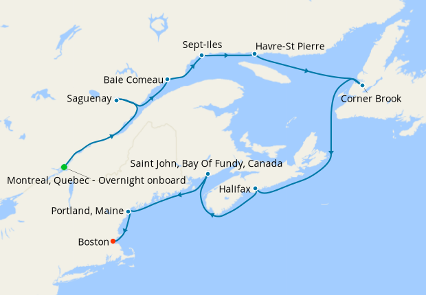 Cruise Itinerary Map