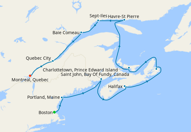 Cruise Itinerary Map