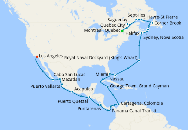 Cruise Itinerary Map