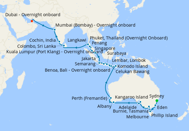 Cruise Itinerary Map
