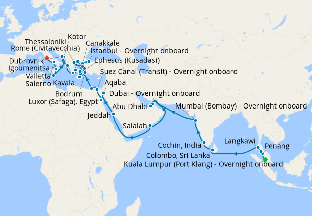 Cruise Itinerary Map