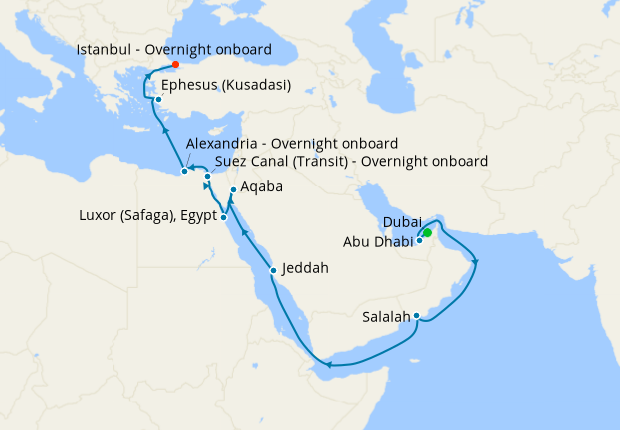 Cruise Itinerary Map