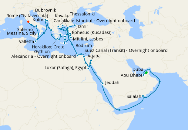 Cruise Itinerary Map
