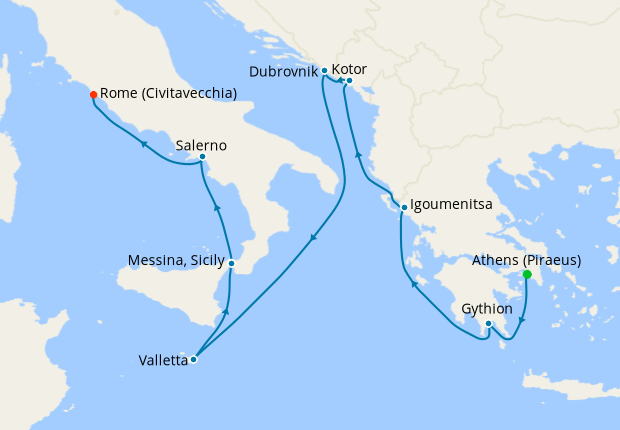 Cruise Itinerary Map