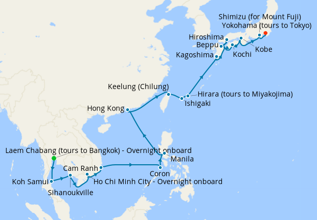 Cruise Itinerary Map