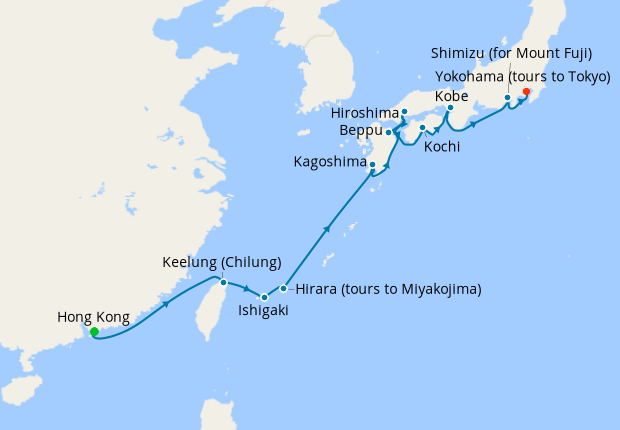 Cruise Itinerary Map