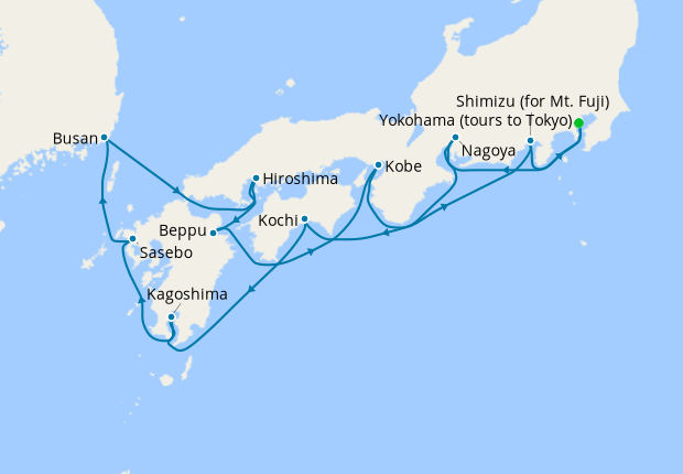 Cruise Itinerary Map