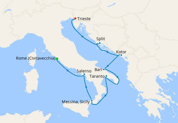 Cruise Itinerary Map