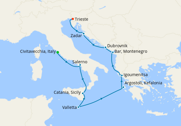 Cruise Itinerary Map