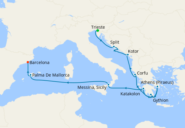 Cruise Itinerary Map