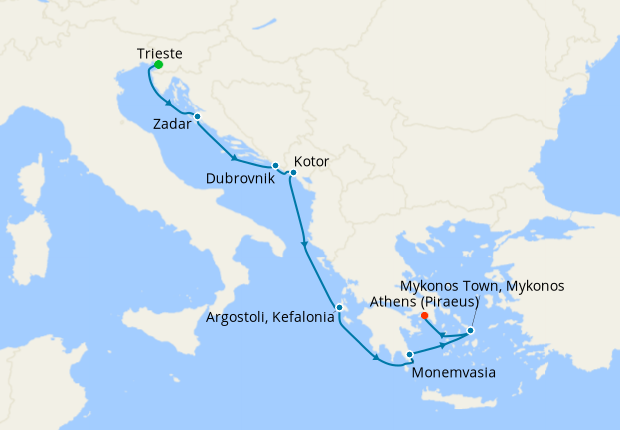 Cruise Itinerary Map