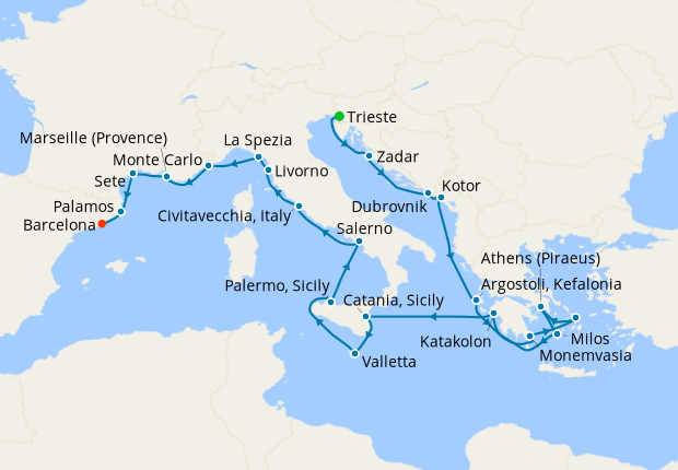 Cruise Itinerary Map