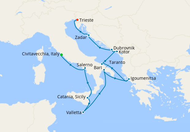 Cruise Itinerary Map