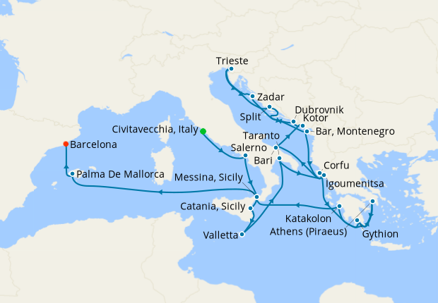 Cruise Itinerary Map