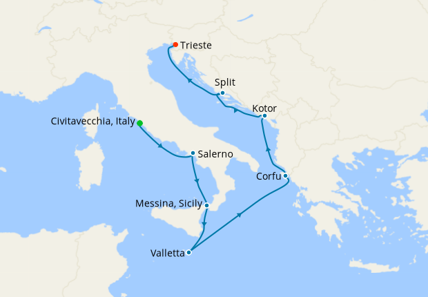 Cruise Itinerary Map