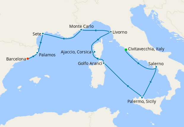 Cruise Itinerary Map