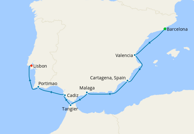 Cruise Itinerary Map