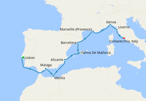 Cruise Itinerary Map
