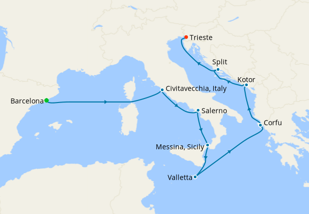 Cruise Itinerary Map
