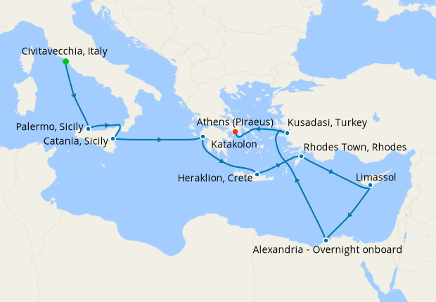 Cruise Itinerary Map