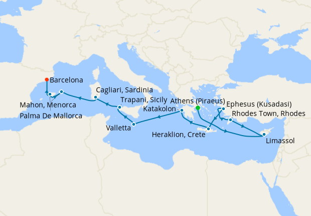 Cruise Itinerary Map