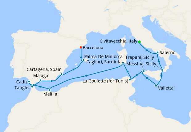 Cruise Itinerary Map