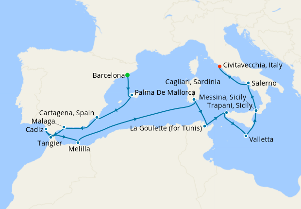 Cruise Itinerary Map