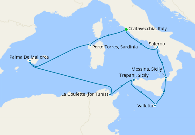 Cruise Itinerary Map
