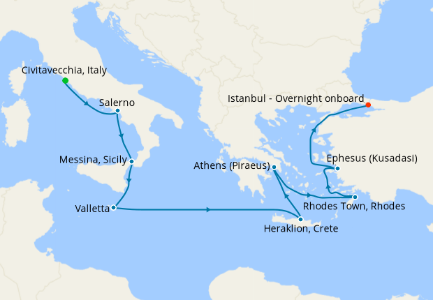 Cruise Itinerary Map
